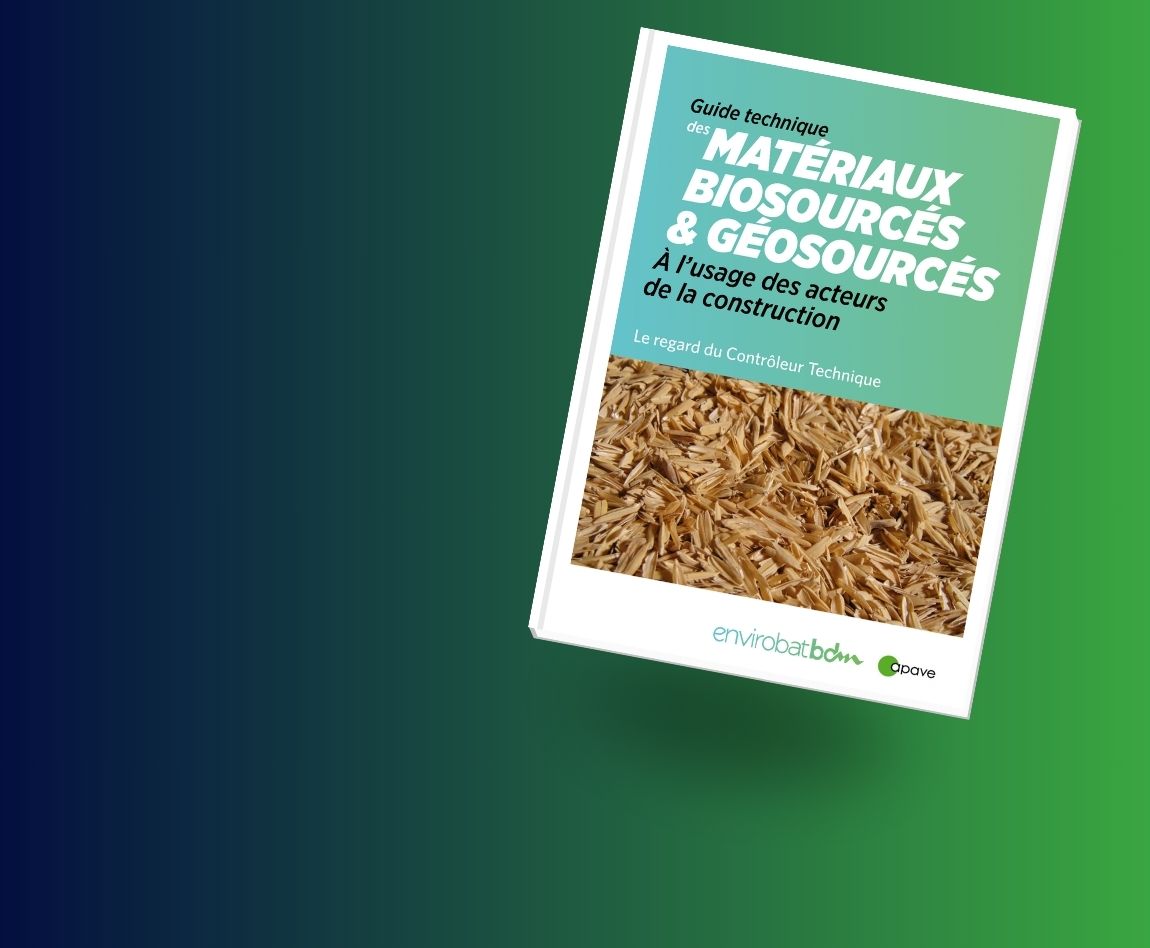 Visuel de la couverture du Guide technique des matériaux biosourcés & géosourcés par Apave