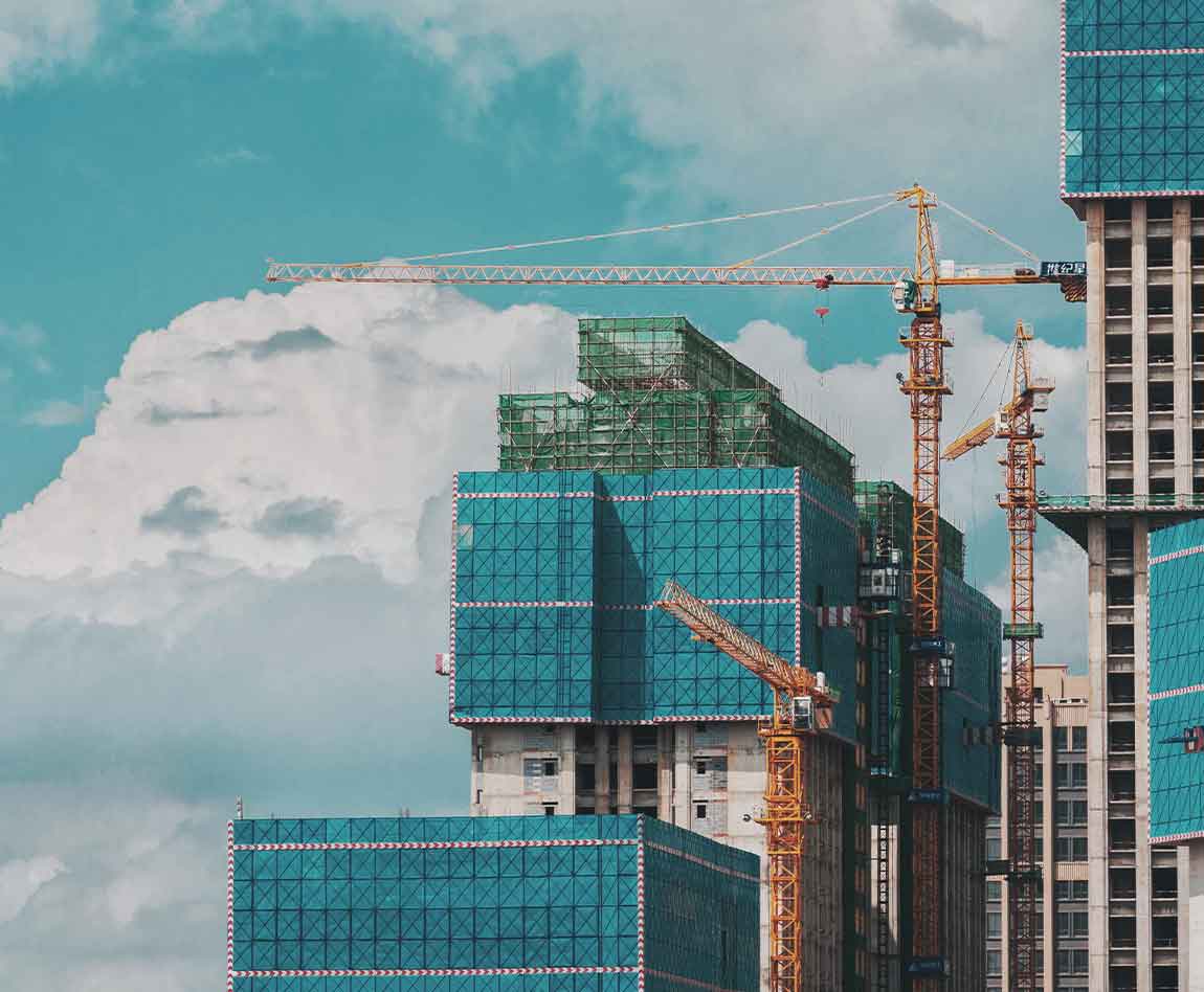 Des bâtiments en construction