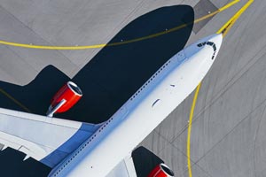 aircraft on the runway