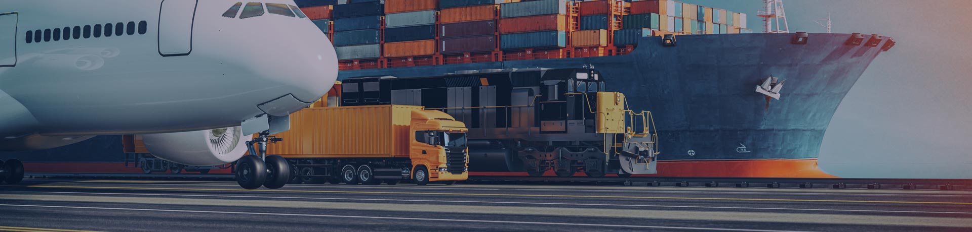 Tous les moyens de transports avion, train, camion, bateau