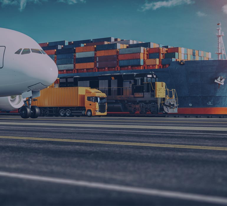 All means of transportation aircraft, truck, cargo ship