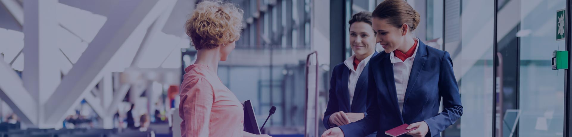 Welcome desk hostess in onboarding