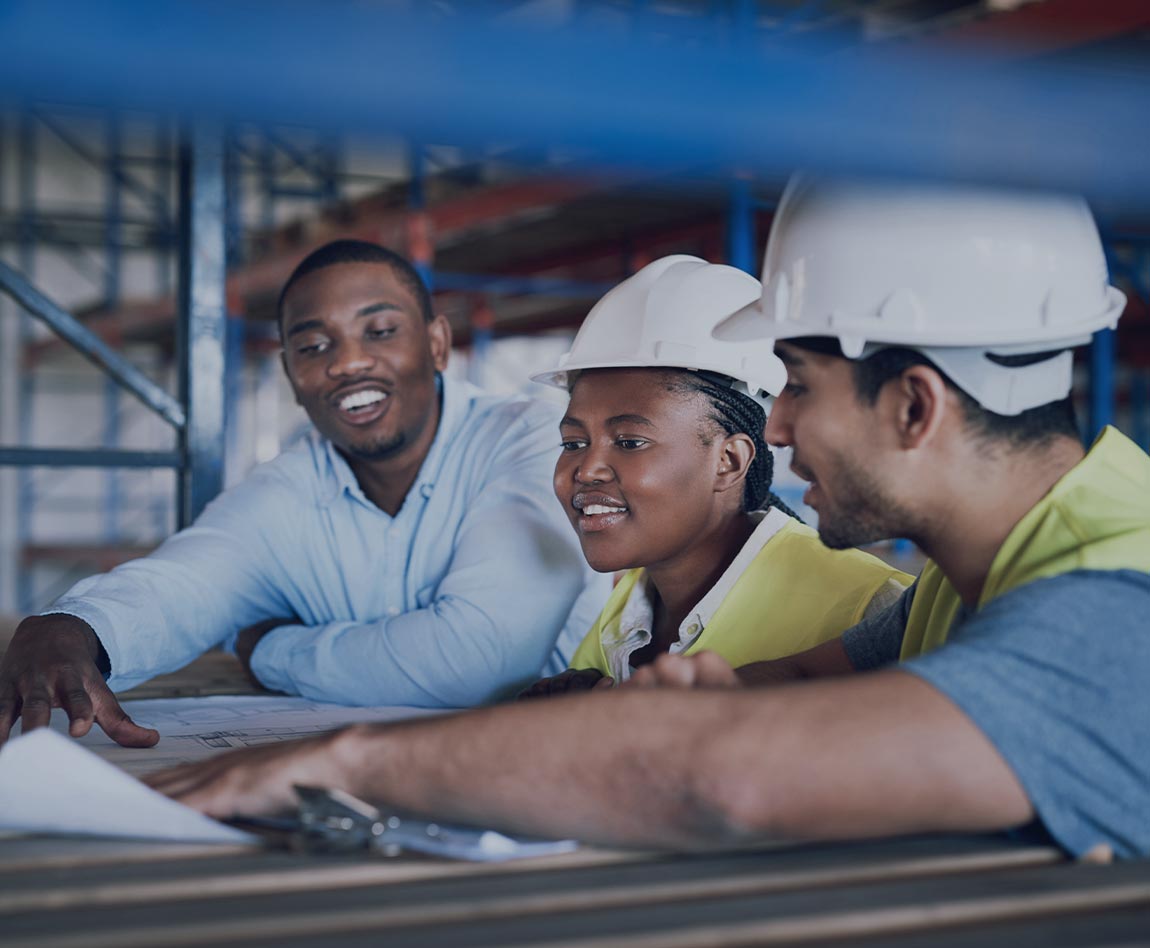 Equipe de conseil sur chantier