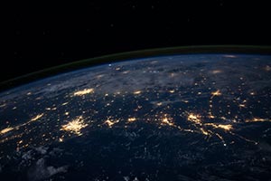world with lights