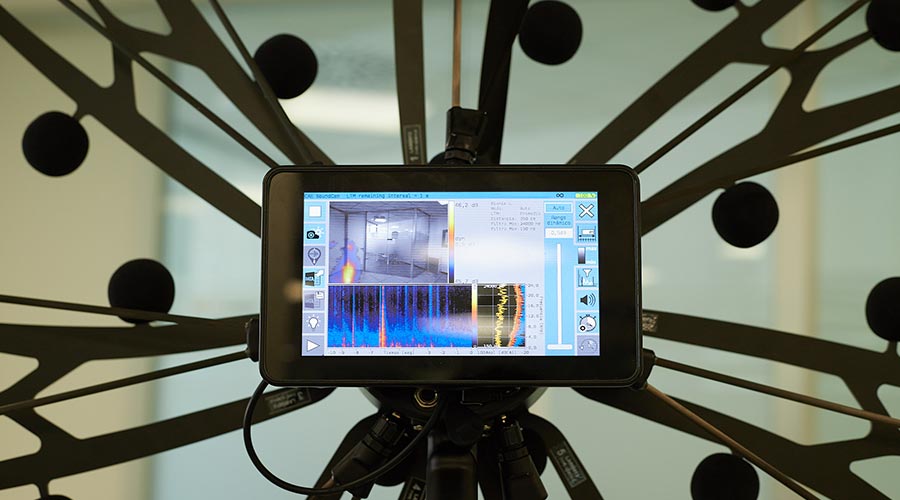 camara de sonido en una oficina