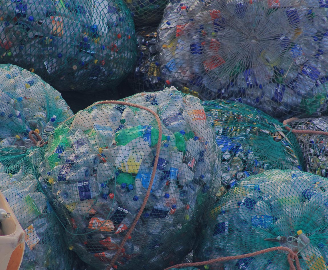 plastic bottles trash
