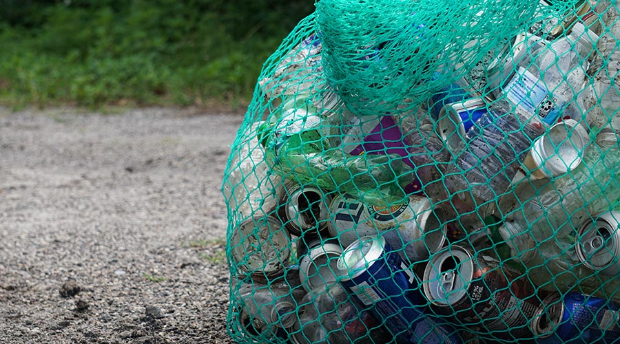 reciclaje en un parque
