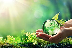 Des mains qui tiennent la planète terre