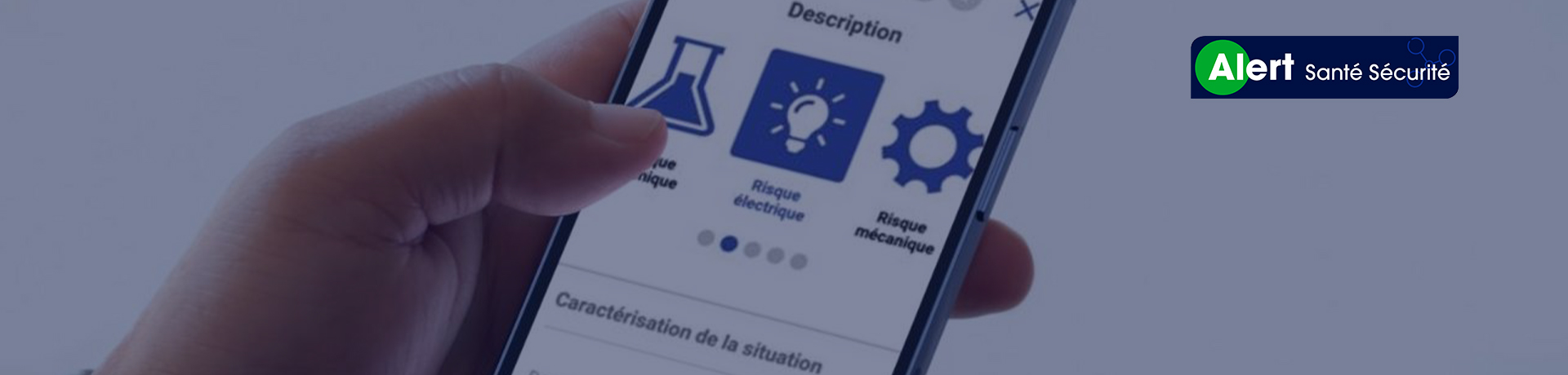Montage avec un téléphone et l'application Alert Santé Sécurité d'Apave