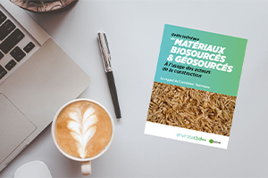 Visuel du Guide technique des matériaux biosourcés & géosourcés par Apave & EnvirobatBdm