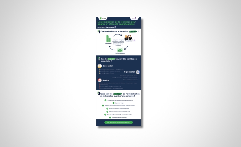 Visuel de l'infographie Apave Externalisation des plans de formation