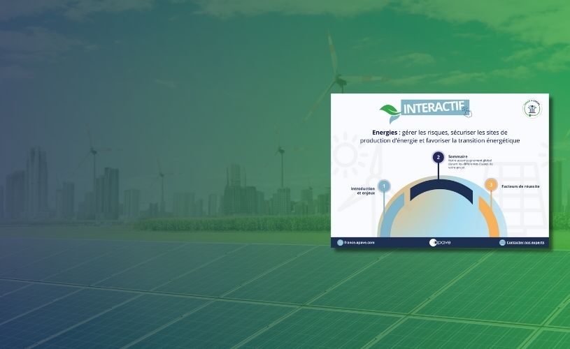 Visuel de couverture du guide interactif dédié aux Energies par Apave