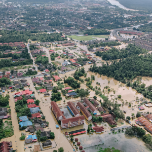Une inondation dans une ville