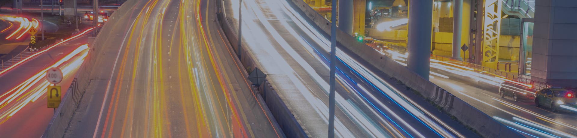 road with a lot of traffic at night