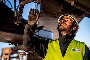 Apave employee working on technical inspection