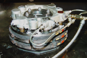 An equipment under pressure for a hydraulic test