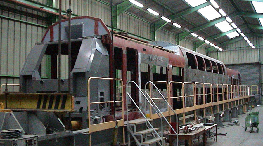 Un chaudron de train en cours d'essais