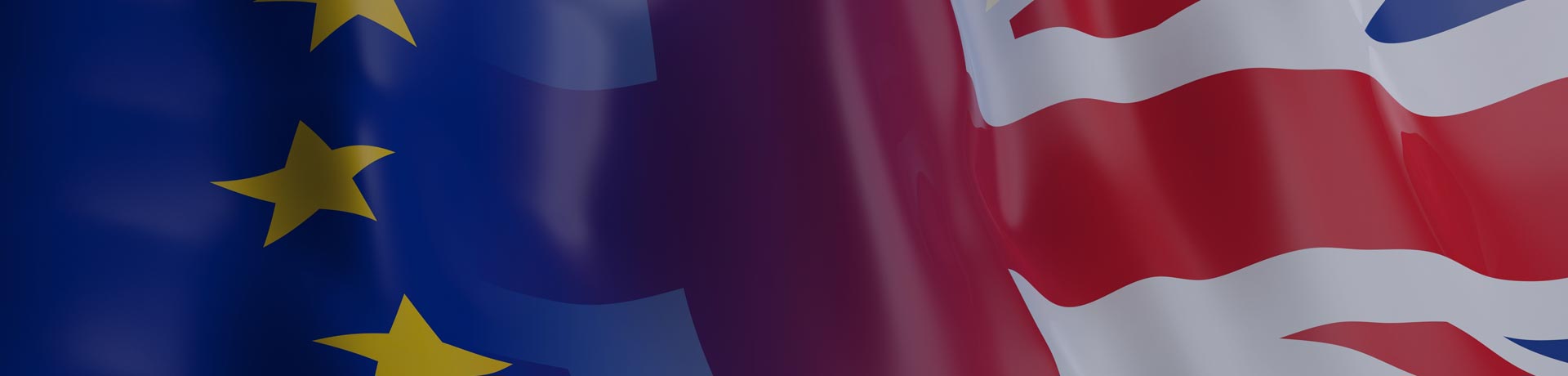 Drapeau européen et drapeau anglais