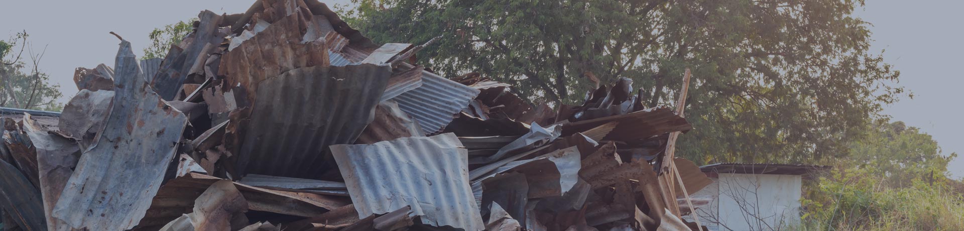 déchets de tôles ondulées