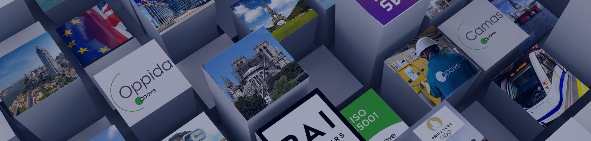 Mur d'images avec les grands succès 2021 d'Apave